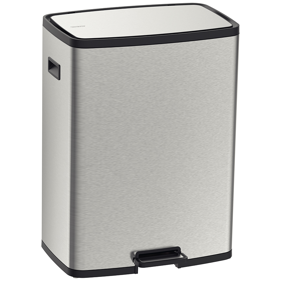 BASURERO OCTOS 45 L., CON PEDAL, EN ACERO INOX.