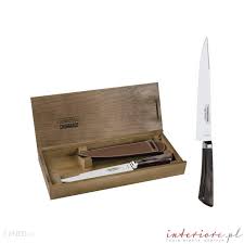 CUCHILLO PARA CARNE 8" POLYWOOD CON VAINA DE CUERO Y ESTUCHE DE MADERA