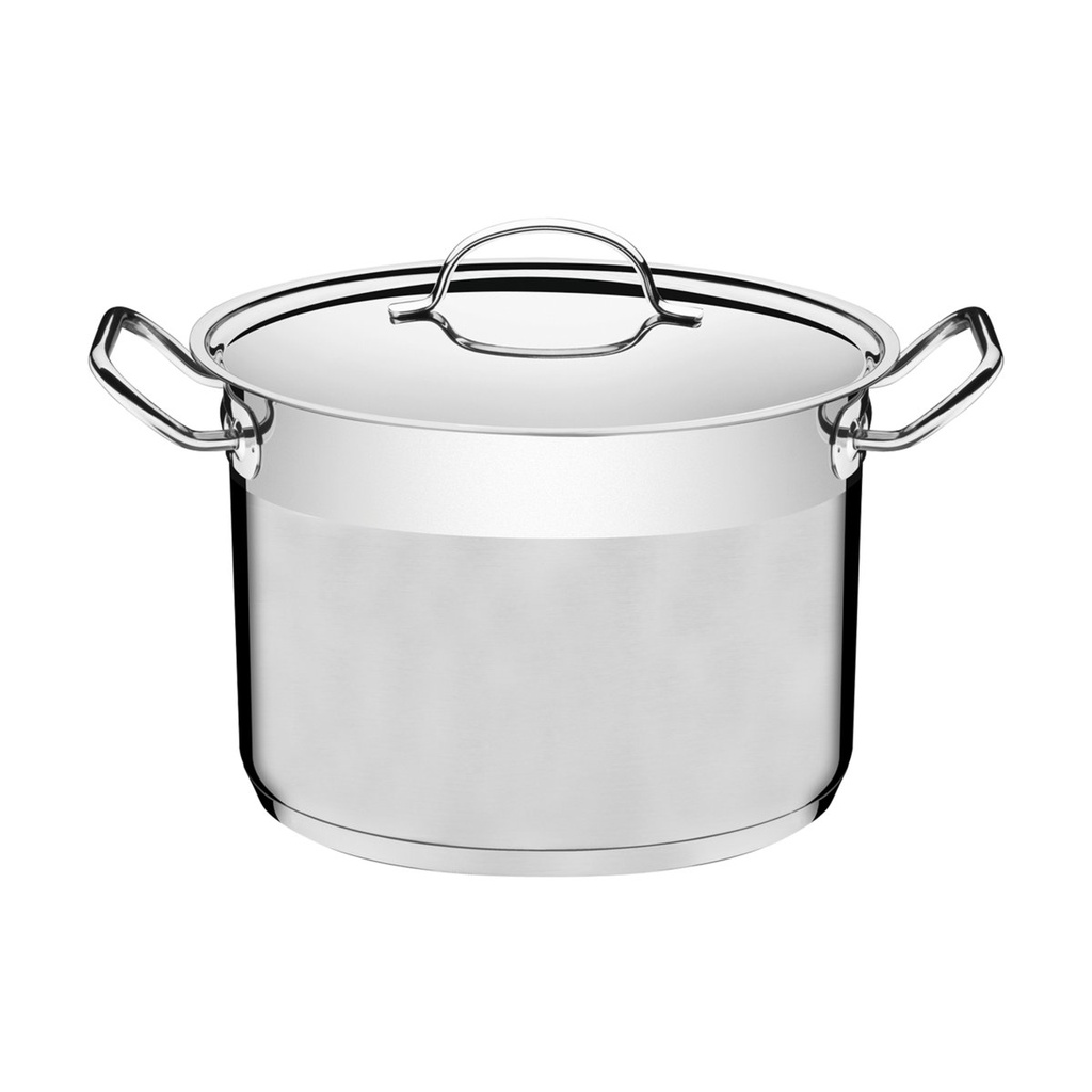 OLLA EMPRESARIAL ALTA ACERO INOXIDABLE CON FONDO TRIPLE Ø 28CM 11,9 LT.