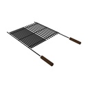 PARRILLA DE ACERO AL CARBONO CON MANGO DE MADERA CHURRASCO BLACK