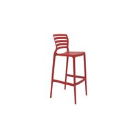 [92137040] SILLA ALTA BAR ROJA SOFIA