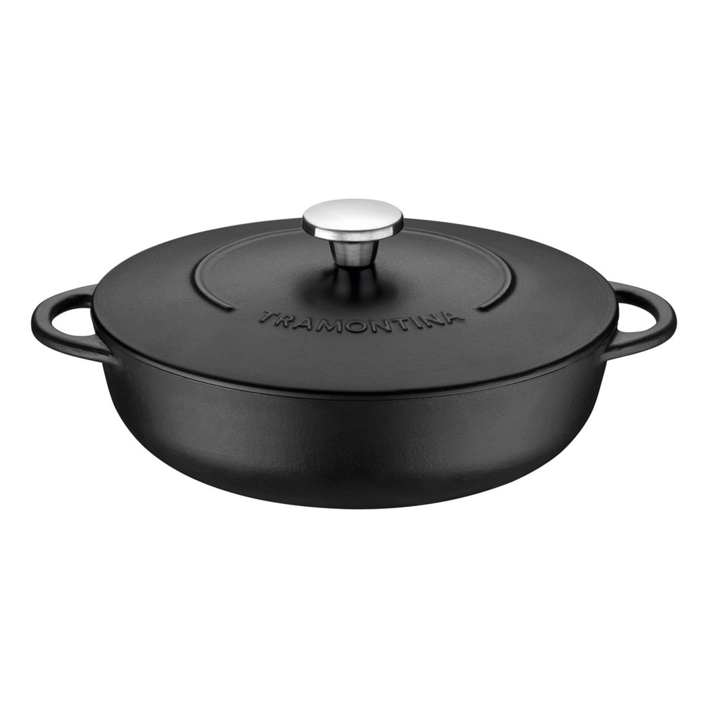 ARROCERA DE HIERRO CON ANTIADHERENTE Y TAPA 4,1 L. Ø 28 CM. TRENTO