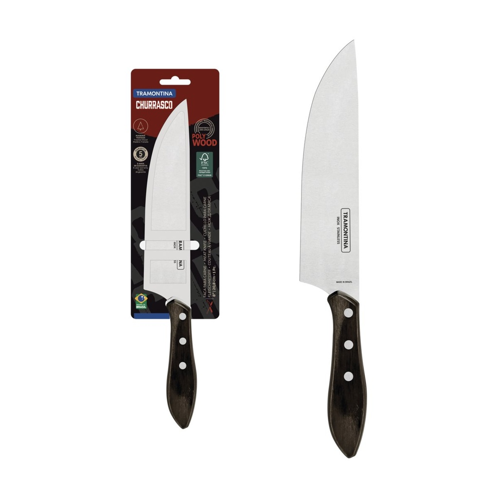 [21191198] CUCHILLO DE CARNE 8" PARA CHURRASCO POLYWOOD