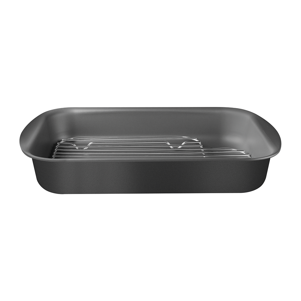[20048034] ASADERA RECTANGULAR CON GRILL EN ALUMINIO CON REVESTIMIENTO INTERNO EN ANTIADHERENTE 34CM