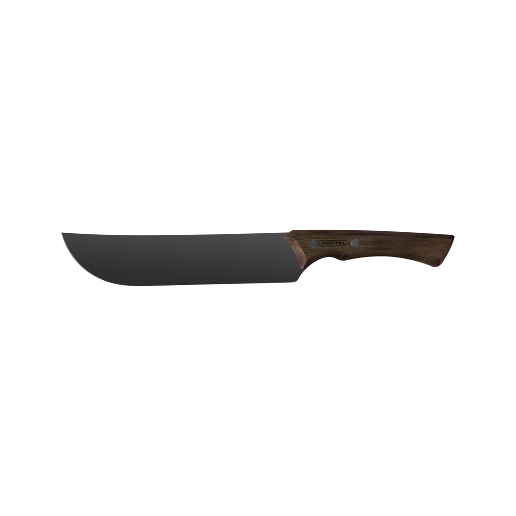 [22843108] CUCHILLO PARA CARNE 8" CON MANGO DE MADERA CHURRASCO BLACK