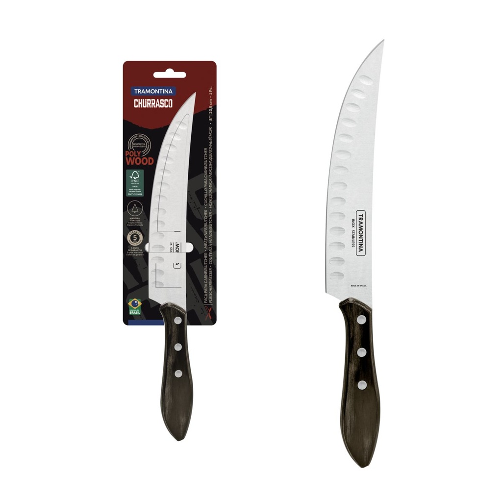 CUCHILLO PARA CARNE BUTCHER 8" POLYWOOD