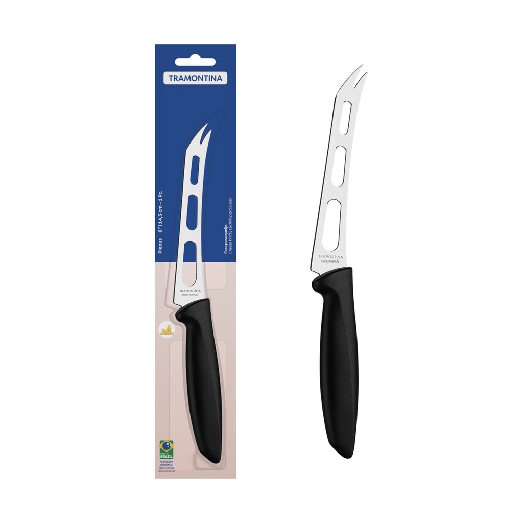 CUCHILLO PARA QUESO 6" PLENUS CON MANGO NEGRO