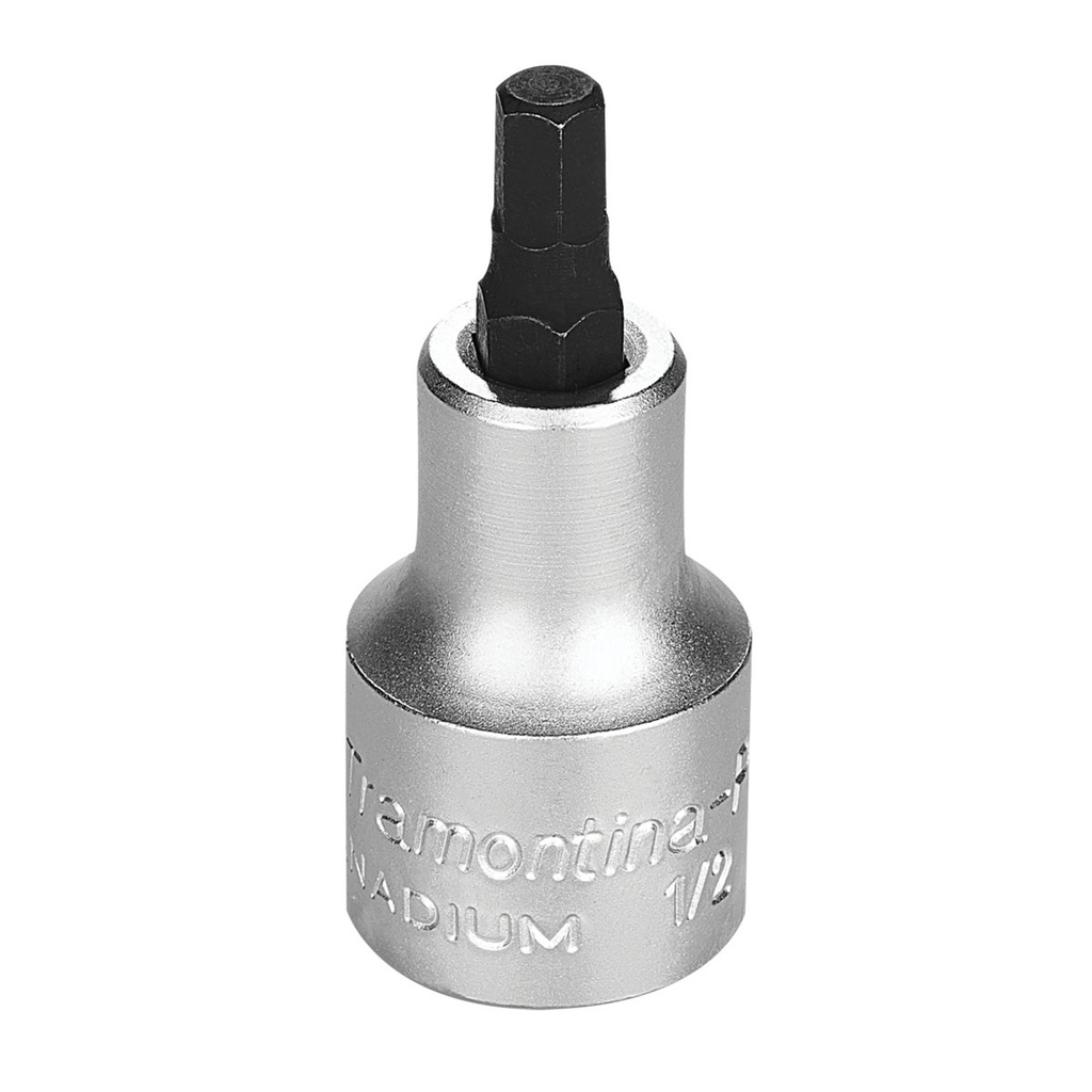 DADO EN ACERO CROMO VANADIO PUNTA HEXAGONAL 6 MM - ENCASTRE 1/2"