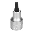 DADO EN ACERO CROMO VANADIO PUNTA HEXAGONAL 6 MM - ENCASTRE 1/2"