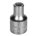DADO ESTRIADO EN ACERO CROMO VANADIO 12 MM - ENCASTRE 1/2"