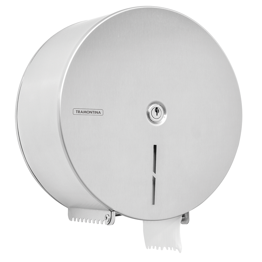 DISPENSADOR DE ACERO INOXIDABLE PARA ROLLOS GRANDES DE PAPEL HIGIENICO