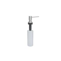 DISPENSADOR DE JABON DE EMPOTRAR, EN ACERO INOX. CON RECIPIENTE PLASTICO