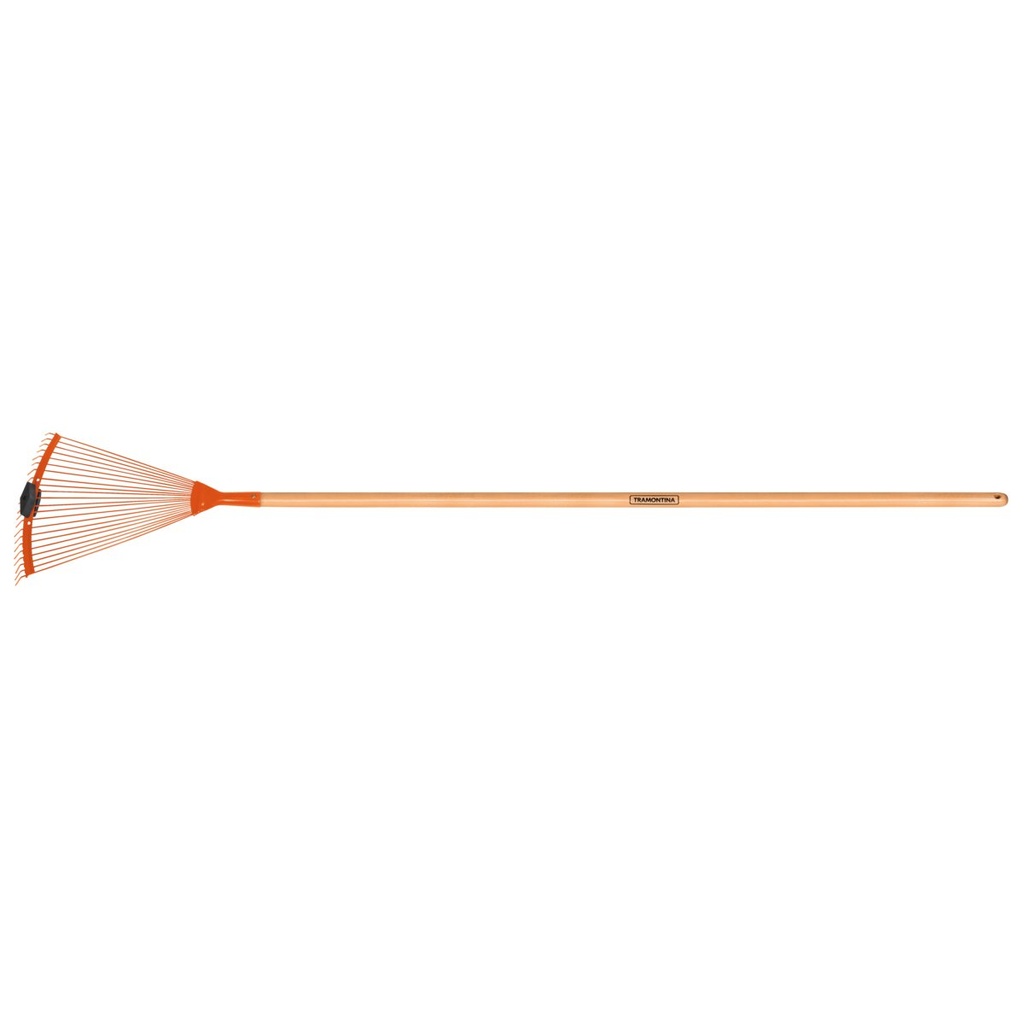 ESCOBA METALICA REGULABLE, 22 DIENTES, MANGO DE MADERA 120 CM