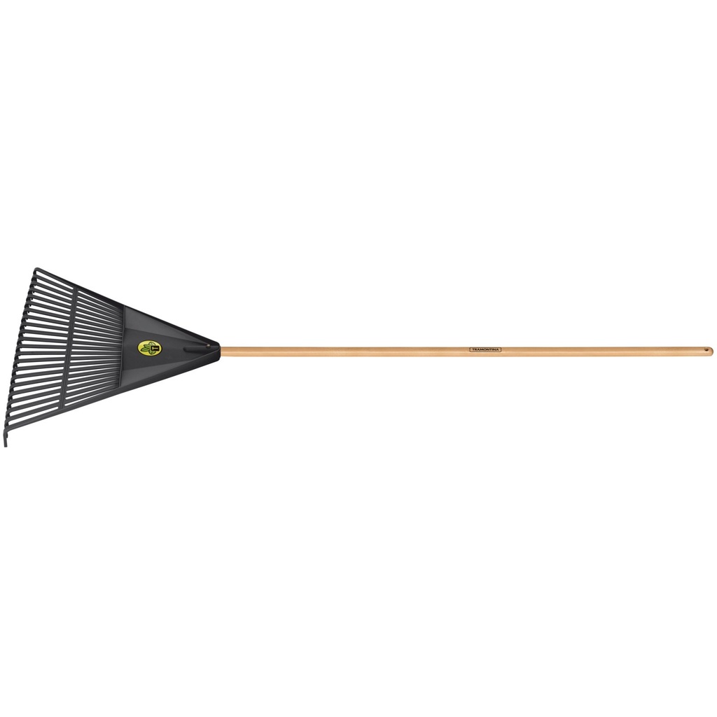 [77850724] ESCOBA PLASTICA 22 DIENTES, MANGO DE MADERA 120 CM