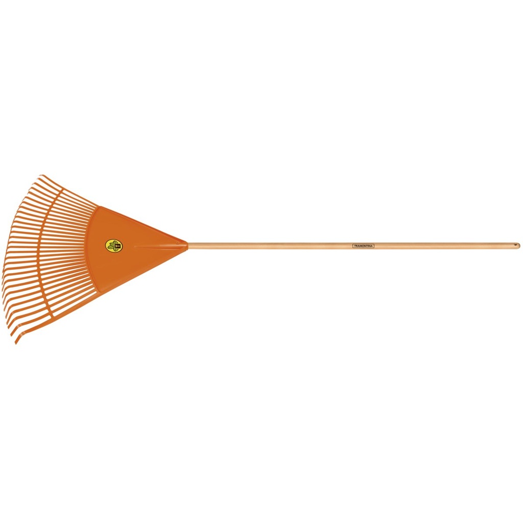 ESCOBA PLASTICA, 30 DIENTES, MANGO DE MADERA 120 CM