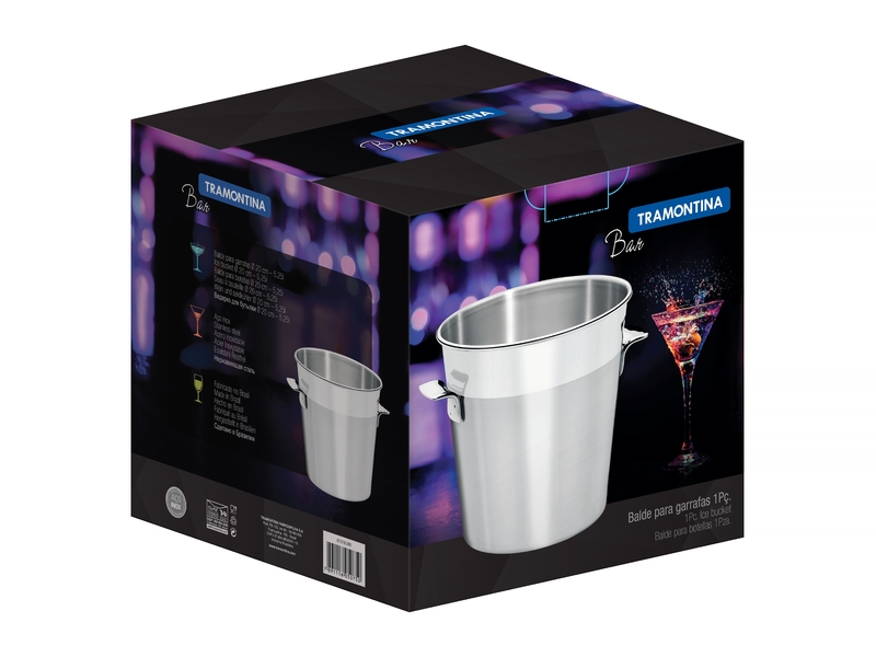 BALDE PARA BOTELLAS EN ACERO INOXIDABLE 5.2 L.  COSMOS