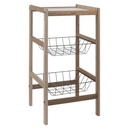 FRUTERO RACK 36X34X76 CON ESTANTE Y DOS CANASTAS