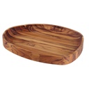 FUENTE DE MADERA TECA PARA CHURRASCO 44X30 CM. BBQ