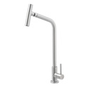 GRIFO MONOCOMANDO VERSA, CON PICO ARTICULADO, EN ACERO INOX.