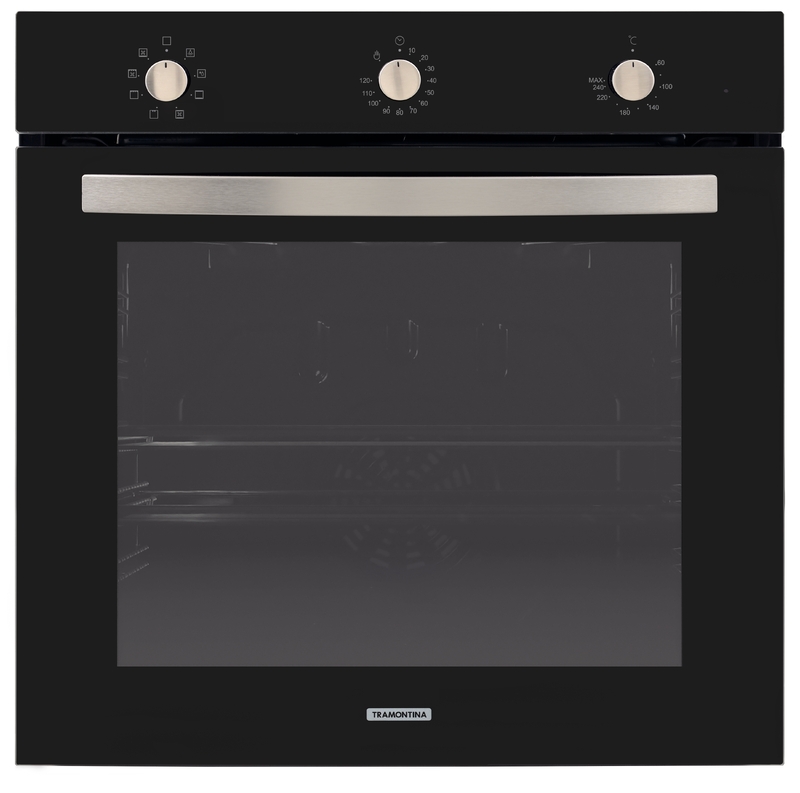 [CE_94870220] HORNO ELECTRICO DE EMPOTRAR NEW GLASS COOK BLACK 60 F7, PERFECTA, CON 7 FUNCIONES, EN VIDRIO TEMPLADO, 73L