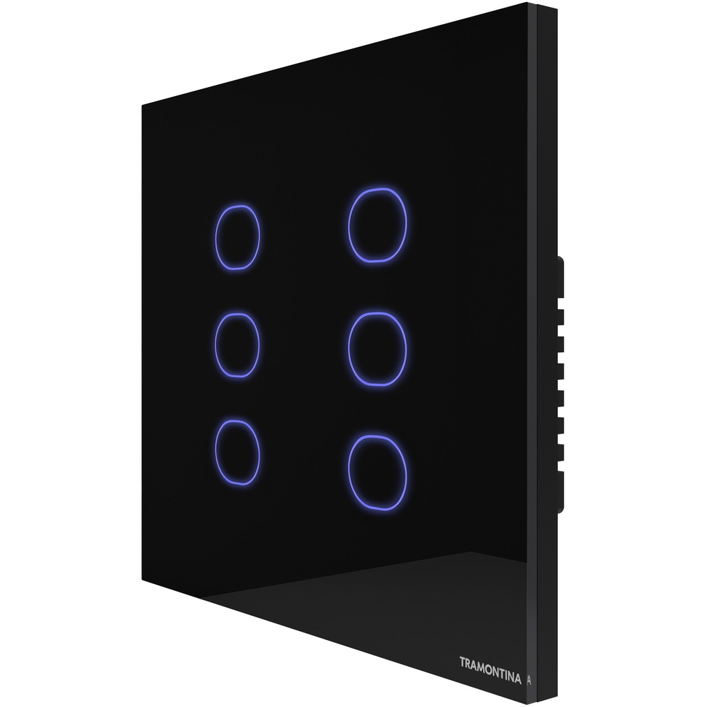 INTERRUPTOR ONNE TOUCH SMART 4X4 NEGRO CON 6 CANALES