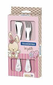 [66973110] JUEGO  DE CUBIERTOS PARA NIÑOS EN ACERO INOXIDABLE 2 PIEZAS LE PETIT