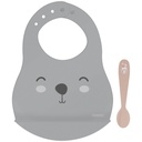 JUEGO DE BABERO Y CUCHARA INFANTIL 2 PIEZAS LE PETIT