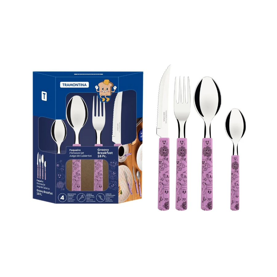 JUEGO DE CUBIERTOS 16 PZAS GROOVY B