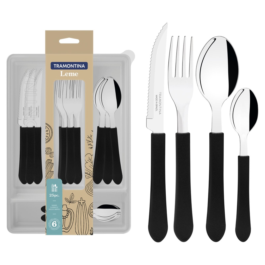 JUEGO DE CUBIERTOS 25 PIEZAS LEME