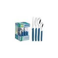 JUEGO DE CUBIERTOS AZULES 24 PIEZAS CARMEL