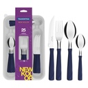 JUEGO DE CUBIERTOS AZULES 25 NEW KOLOR