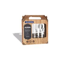 JUEGO DE CUBIERTOS DE MESA PARA CHURRASCO 24 PIEZAS POLYWOOD