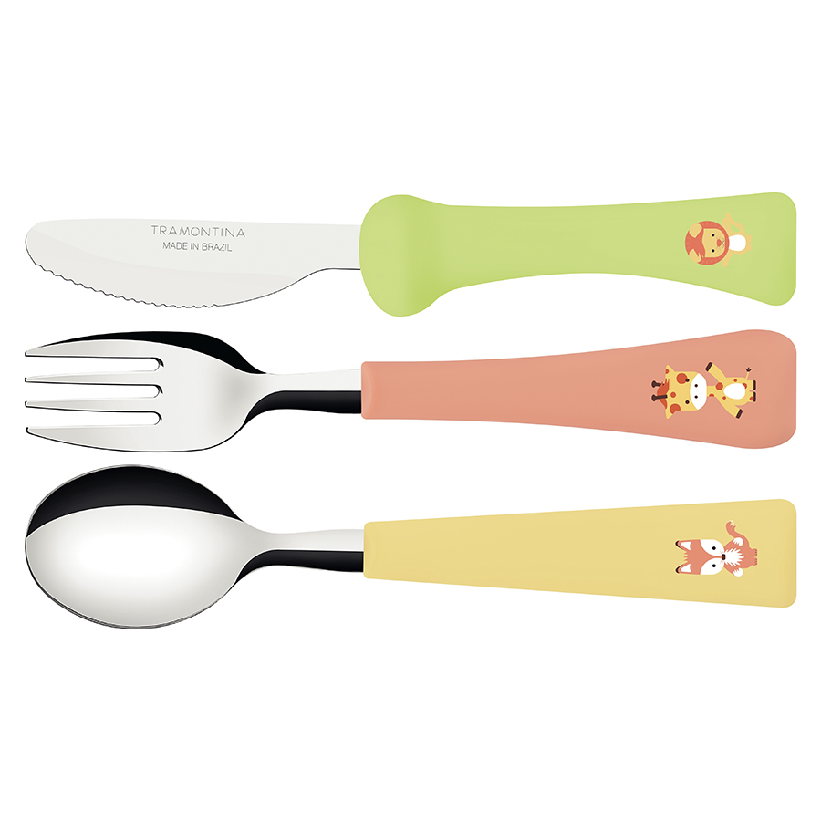 JUEGO DE CUBIERTOS INFANTILES 3 PIEZAS BABY FRIENDS