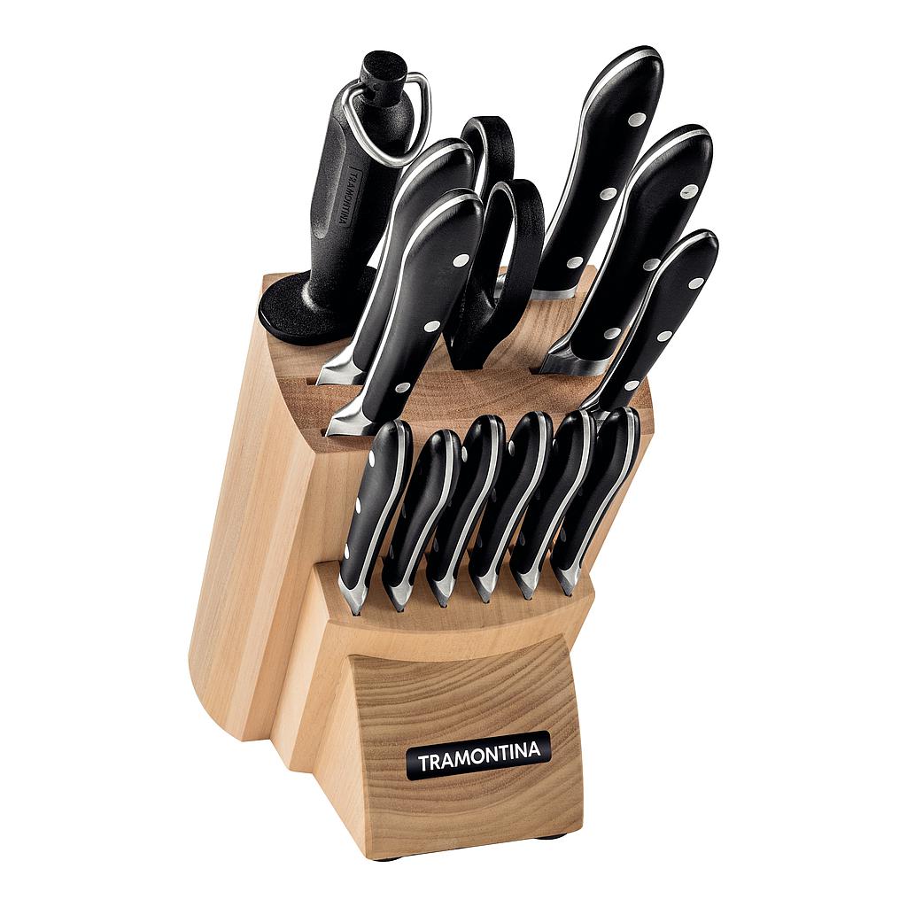 JUEGO DE CUCHILLOS CON BASE 14 PIEZAS PROCHEF