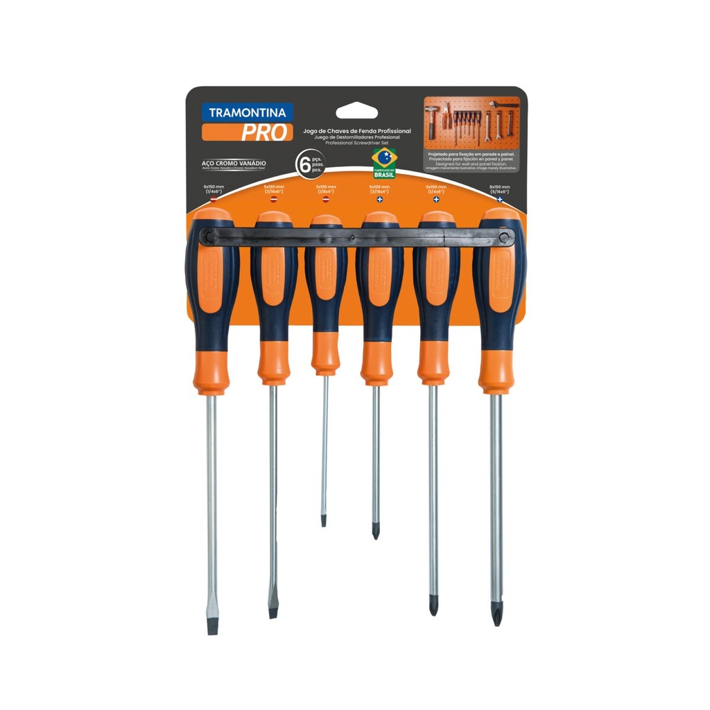 [44127406] JUEGO DE DESTORNILLADORES 6 PIEZAS PRO