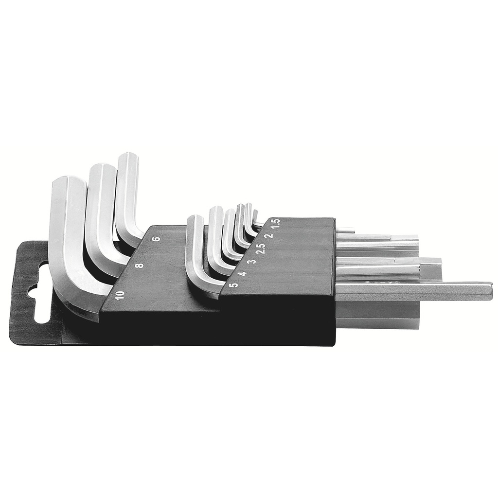 JUEGO DE LLAVES HEXAGONALES 9 PIEZAS MASTER