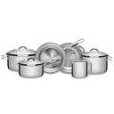 JUEGO DE OLLAS EN ACERO INOXIDABLE FONDO TRIPLE 6 PIEZAS SOLAR
