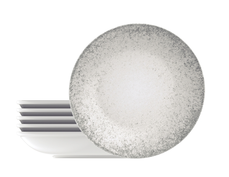 [96950182] JUEGO DE PLATOS HONDOS DE PORCELANA Ø22 CM. 6 PIEZAS CAMILA