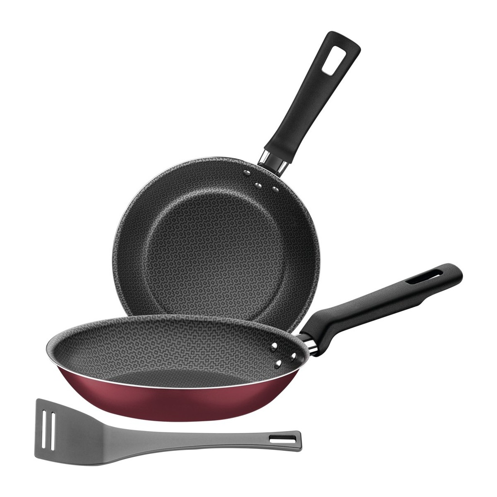 JUEGO DE SARTENES ANTIADHERENTES 3 PIEZAS LORETO