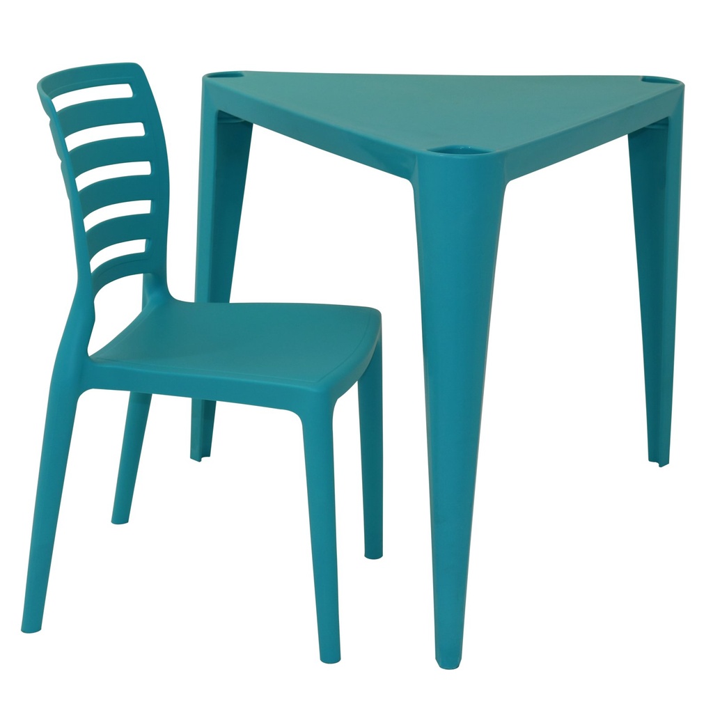 JUEGO DE SILLA Y MESA SOFIA INFANTIL AZUL