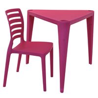 JUEGO DE SILLA Y MESA SOFIA INFANTIL ROSADO