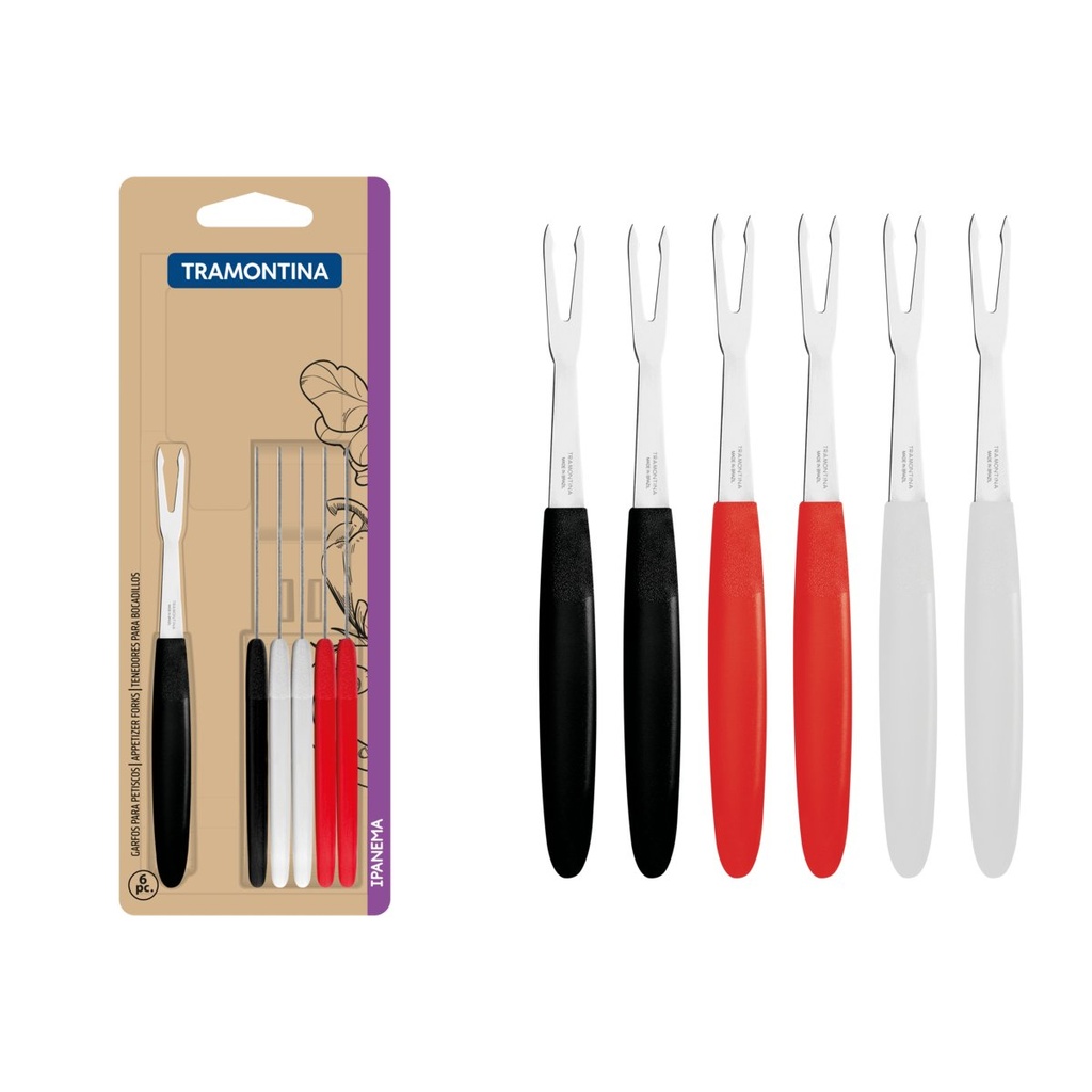 [23399410] JUEGO DE TENEDORES PARA BOCADILLOS 6 PIEZAS IPANEMA