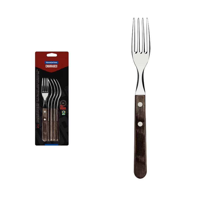 JUEGO DE TENEDORES PARA CHURRASCO 6 PIEZAS POLYWOOD