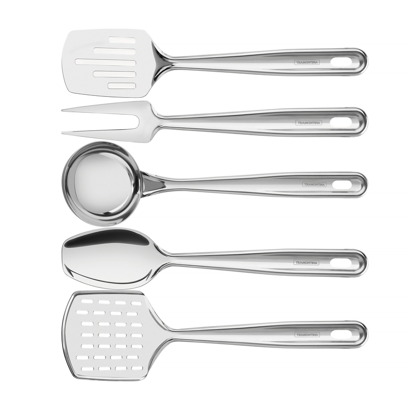 JUEGO DE UTENSILIOS EN ACERO INOXIDABLE 5 PIEZAS EXTRATA