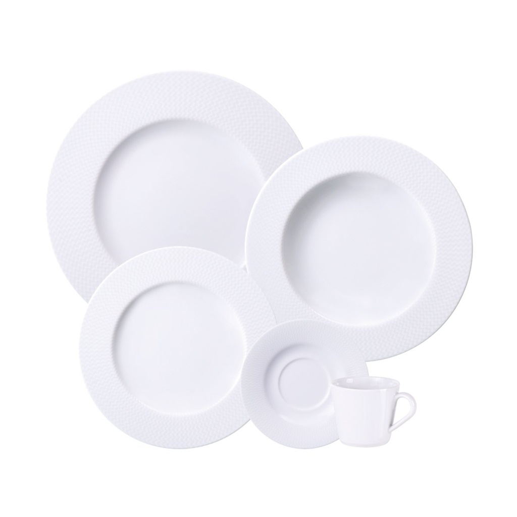 [96589028] JUEGO DE VAJILLA DE PORCELANA 20 PIEZAS MESH