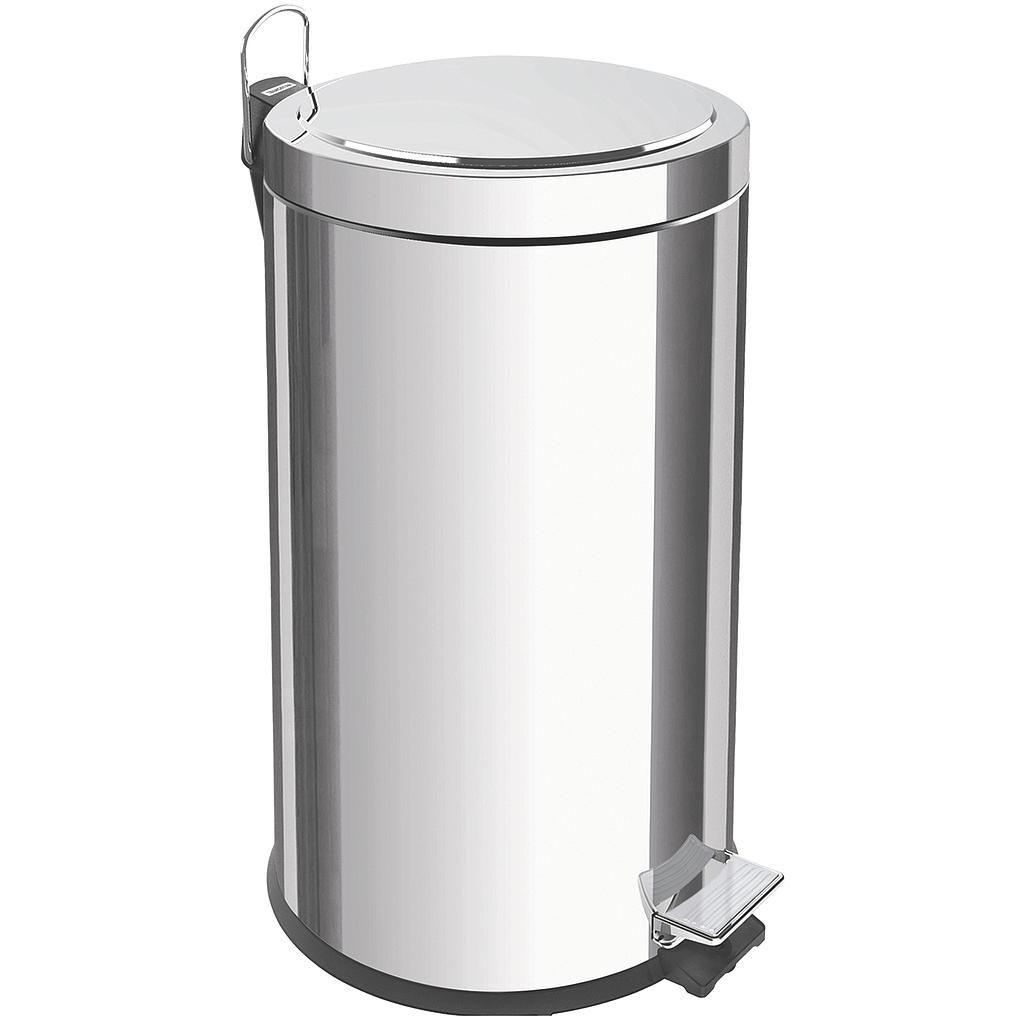 BASURERO BRASIL 20 L, CON PEDAL, EN ACERO INOX.,
