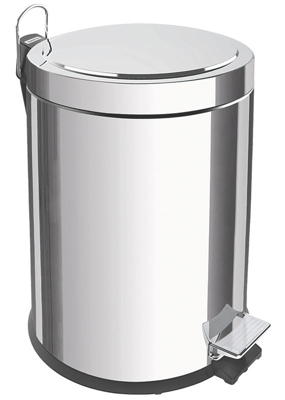 BASURERO BRASIL 3 L, CON PEDAL, EN ACERO INOX.