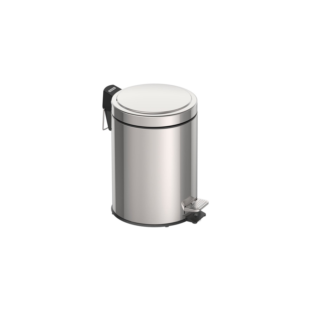 BASURERO BRASIL 5 L, CON PEDAL, EN ACERO INOX.