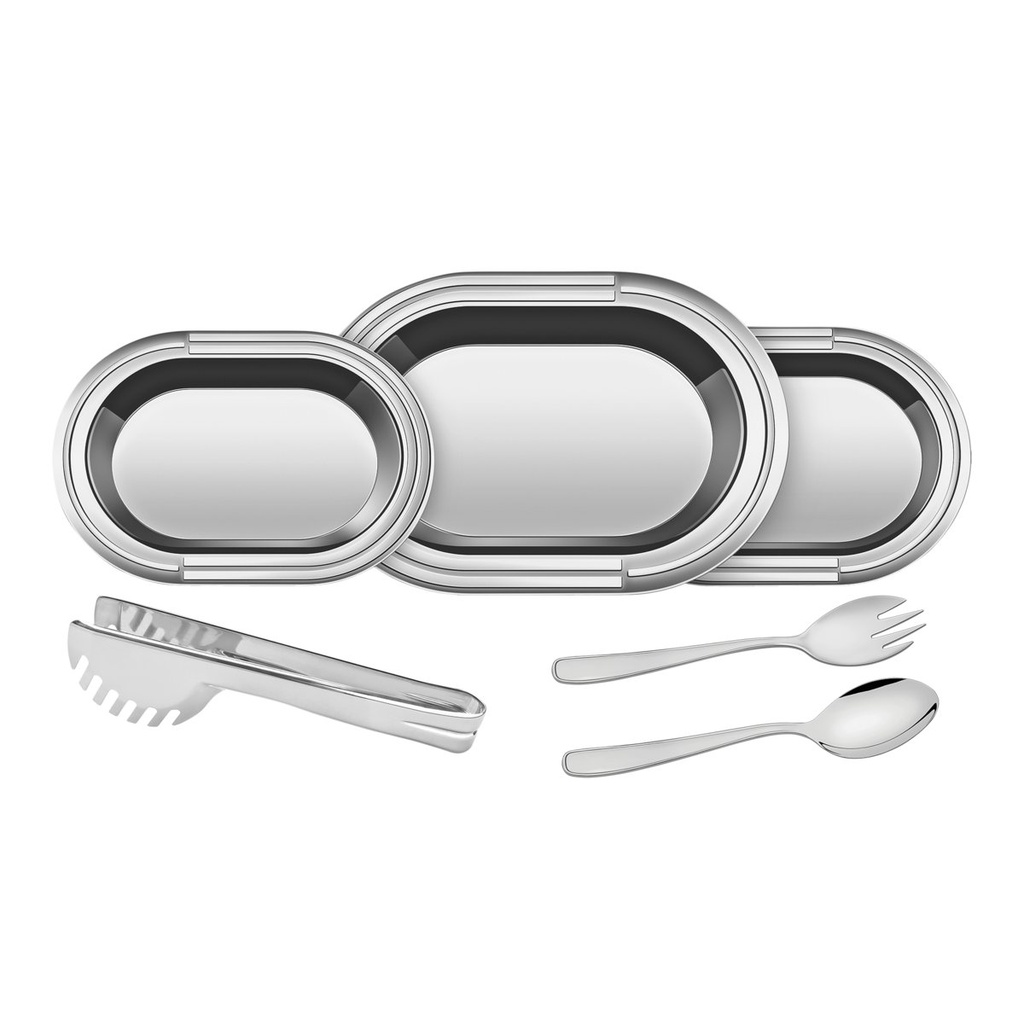 [64510860] JUEGO PARA SERVIR ACERO INOXIDABLE 6 PZAS.