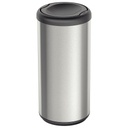 BASURERO CAPSULA SELECTA PLUS 40 L, TAPA BASCULANTE NEGRO, EN ACERO INOX